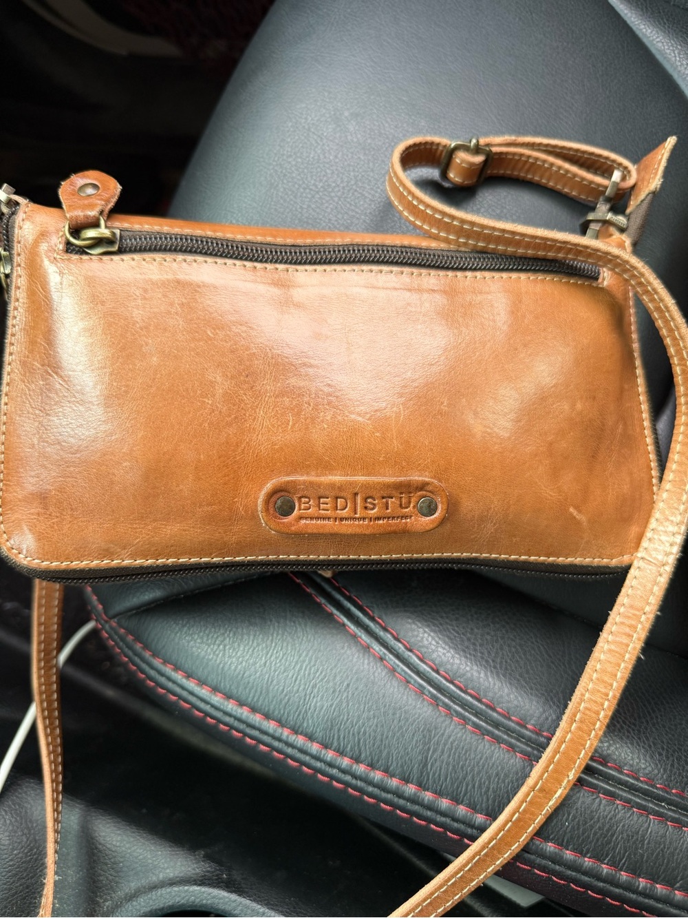 Bed stu templeton 2 Tan Leather wallet crossbody Bag
